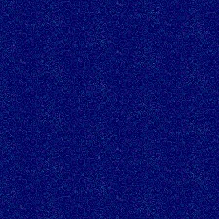 1 yard 16" - 108" wide Navy Swirl Pattern Wide Back
