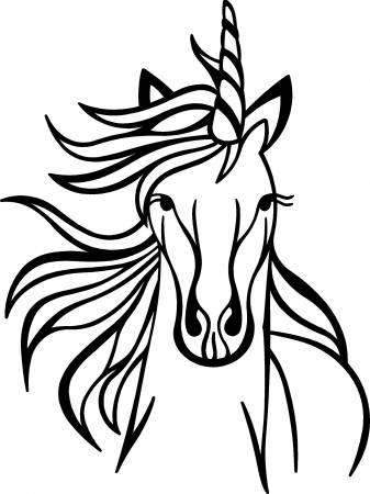 Unicorn Magic - Black Iron on