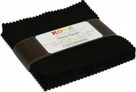 Kona Black Charm Squares