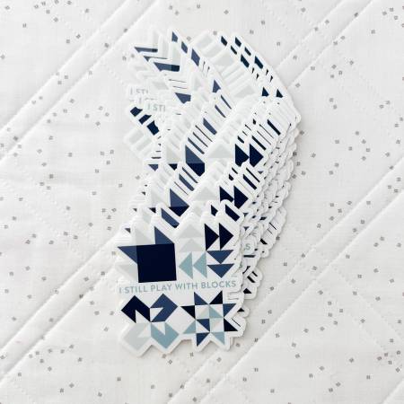 Play With Blocks Sticker Blue