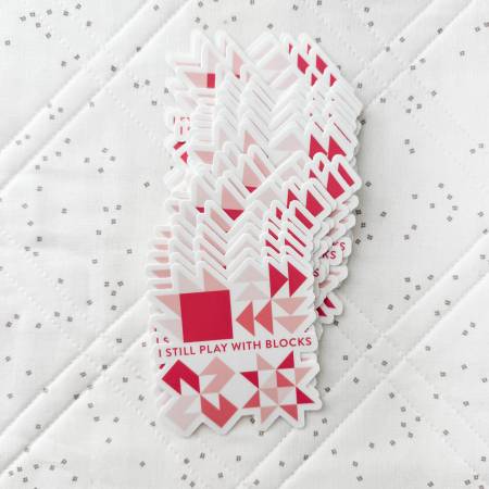 Play With Blocks Sticker Pink