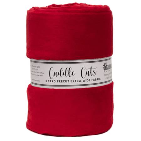 110" Wide Cardinal Solid Cuddle by Shannon  - 3 Yard Pre-Cut