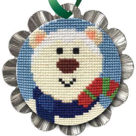 Jolly Polar Bear Ornament Cross Stitch Kit