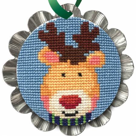 Jolly Reindeer Ornament Cross Stitch Kit