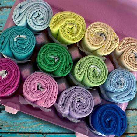 Chicken Scratch Spring Egg Carton With 12 Fat Quarters free pattern included.
