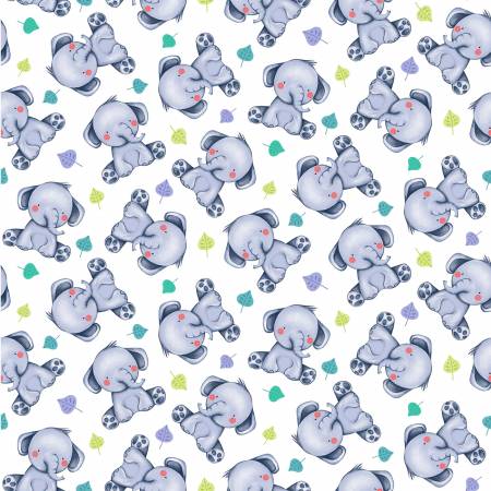 1 yard - Elephants CX11068-White