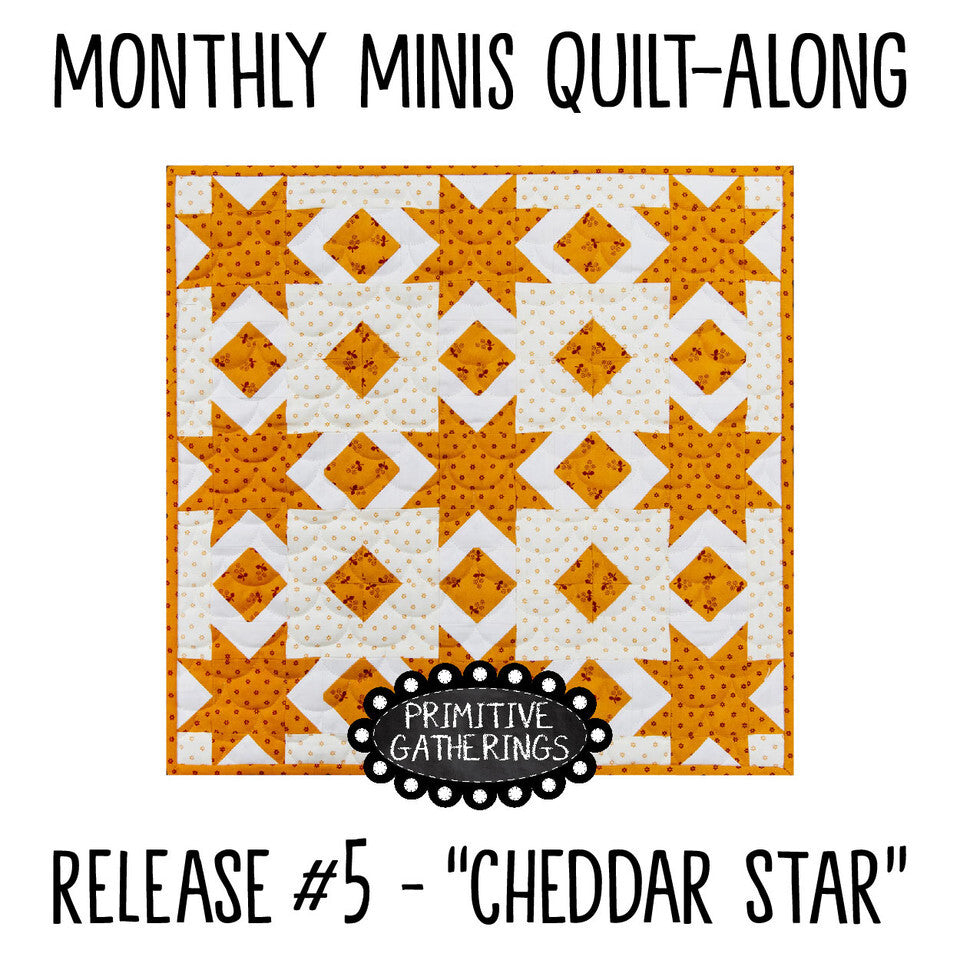 Cheddar Star Mini Quilt