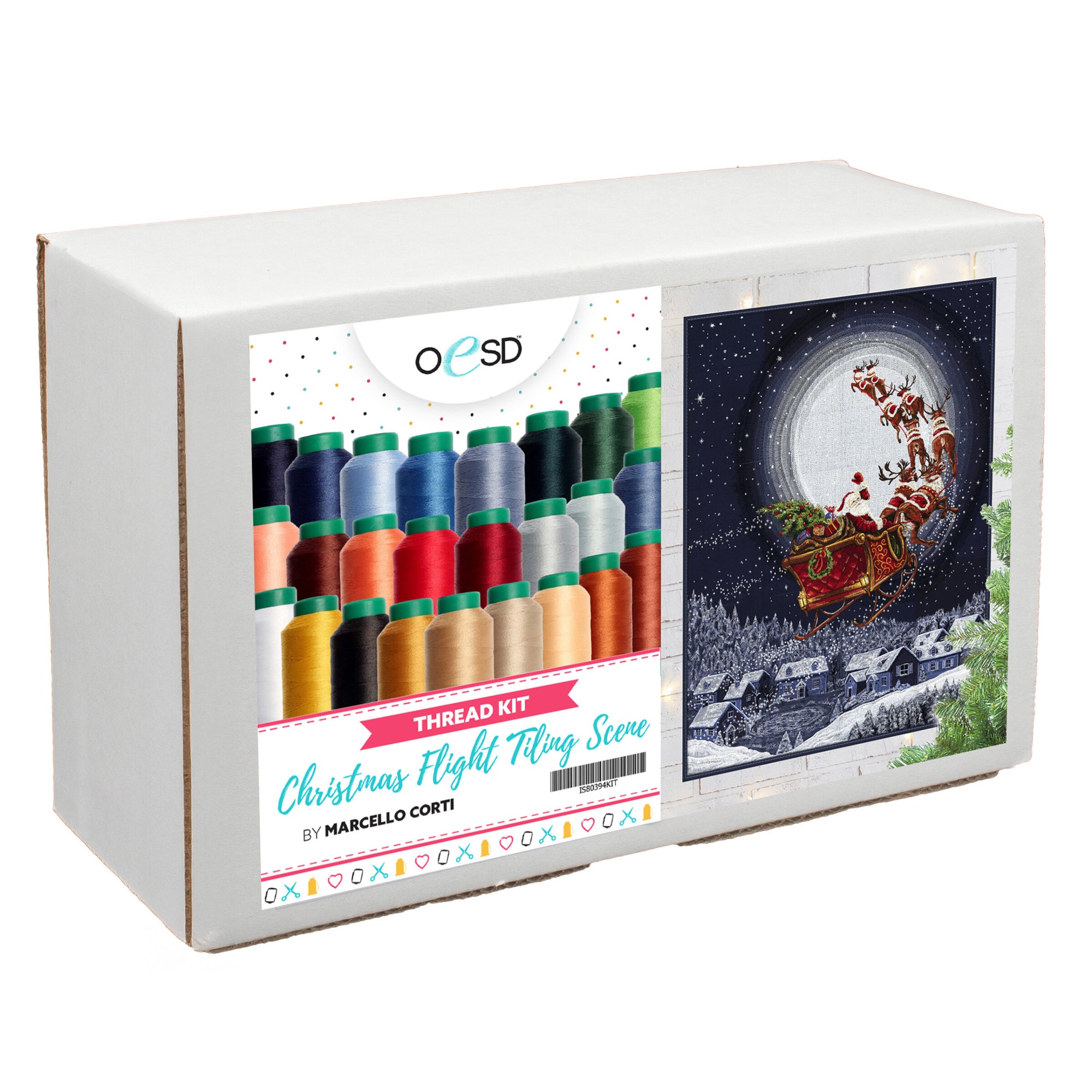 Christmas Flight Tilting Scene Thread Kit (25 Threads)