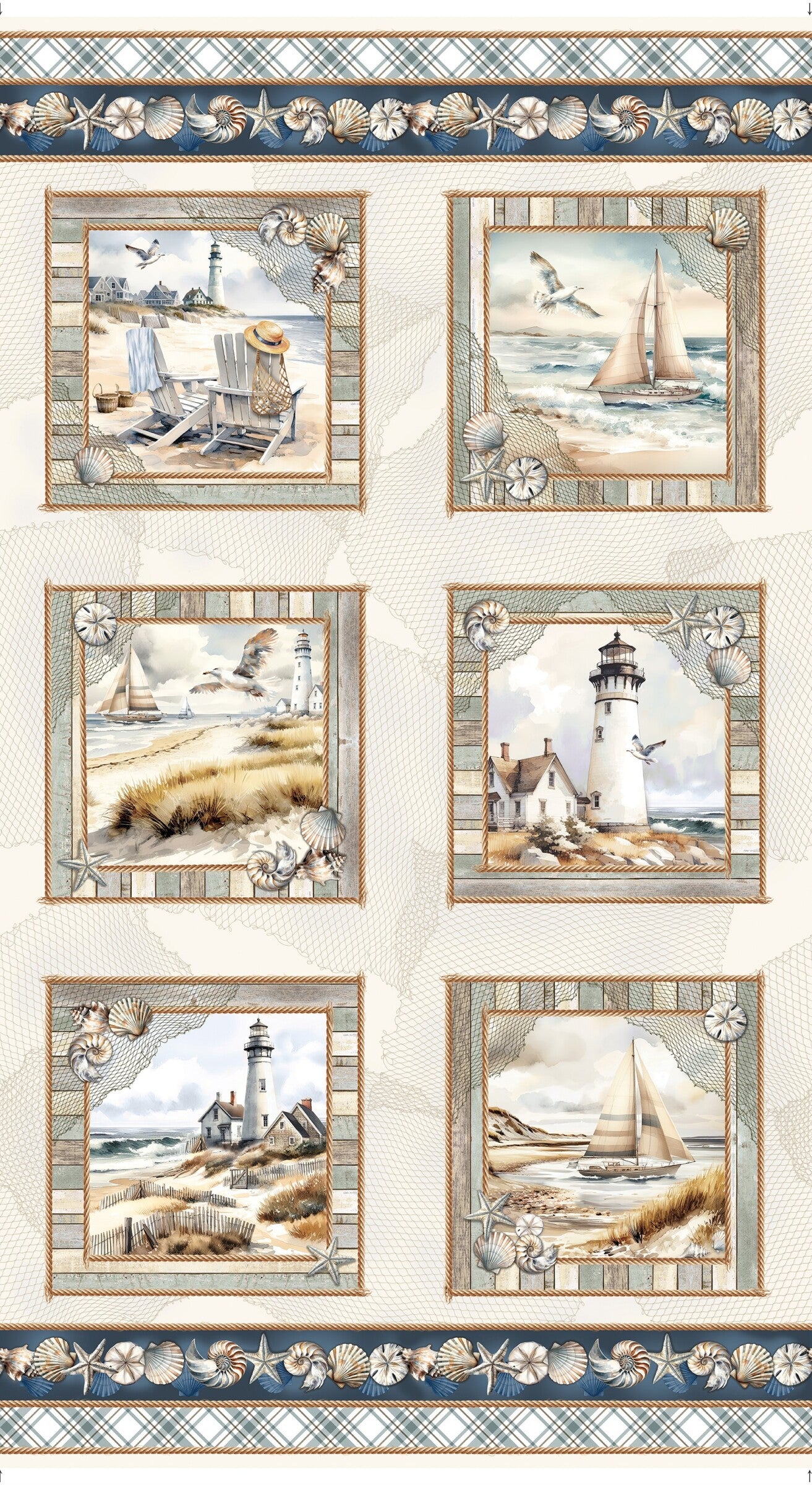 Coastal Escape 15023-70 Coastal Escape Panel Neutral