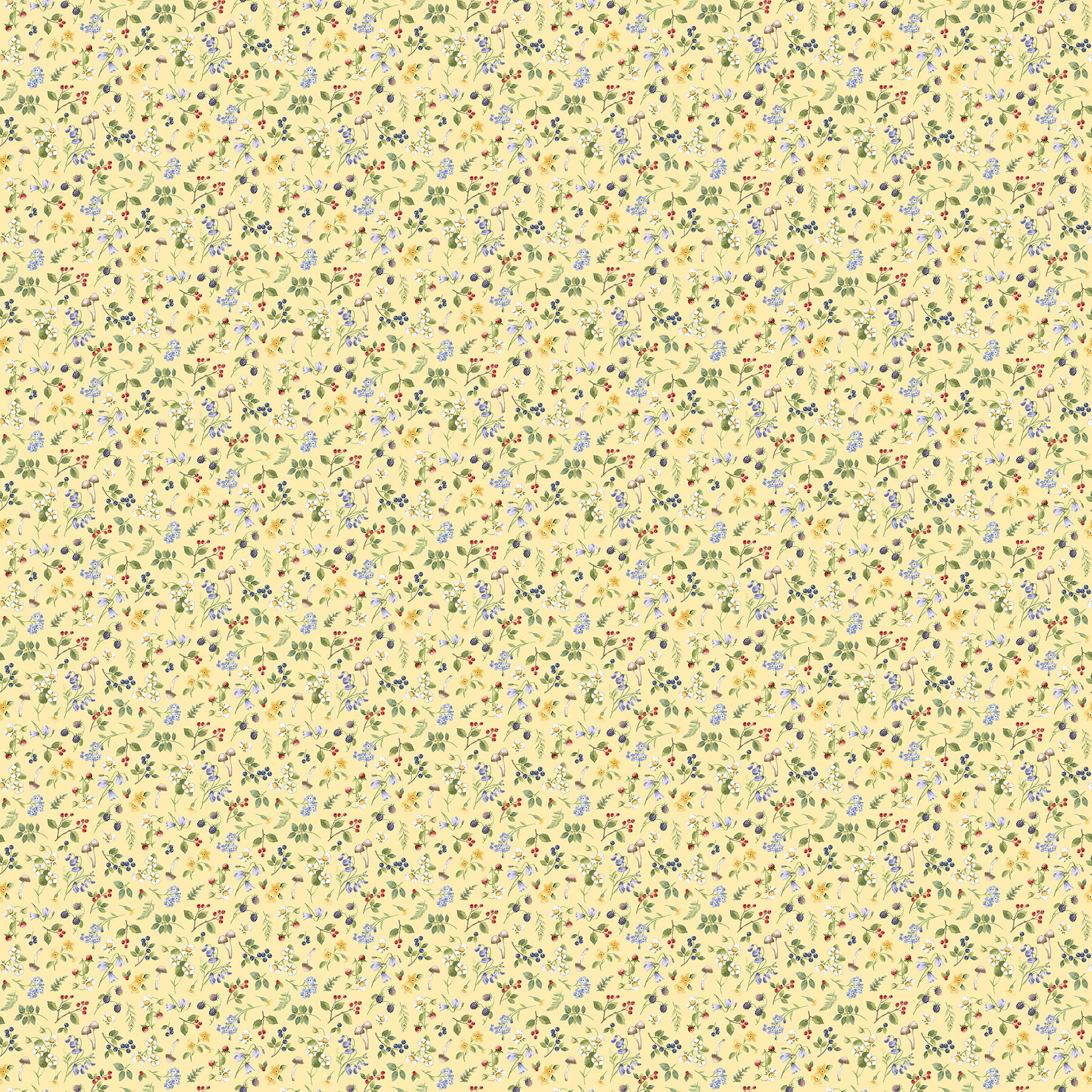 Country Mouse DP9010-52 Yellow Multi Small Floral Tossed