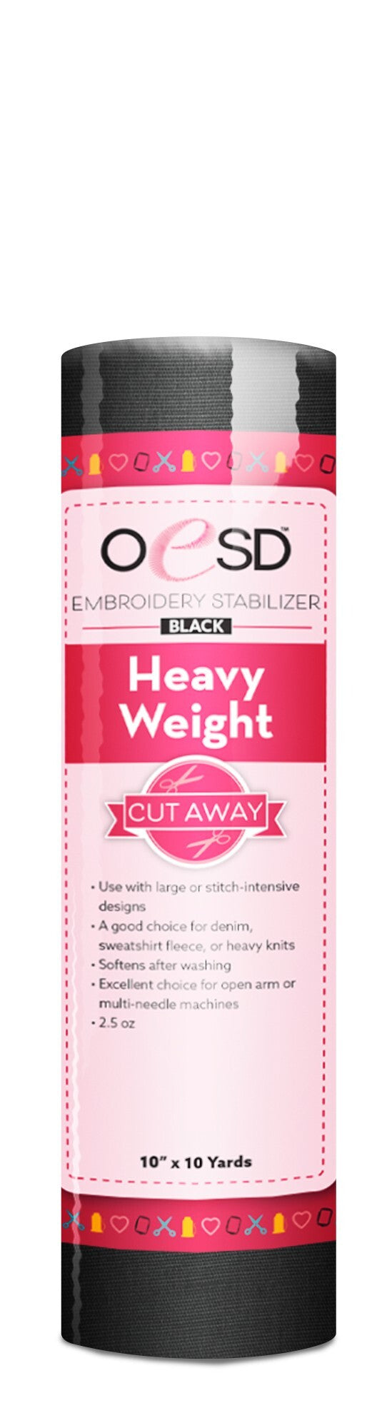CutAway Heavy - Black - 10" x 10 yds