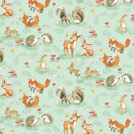 Woodland Baby Animals Mist DDC12416-MIST