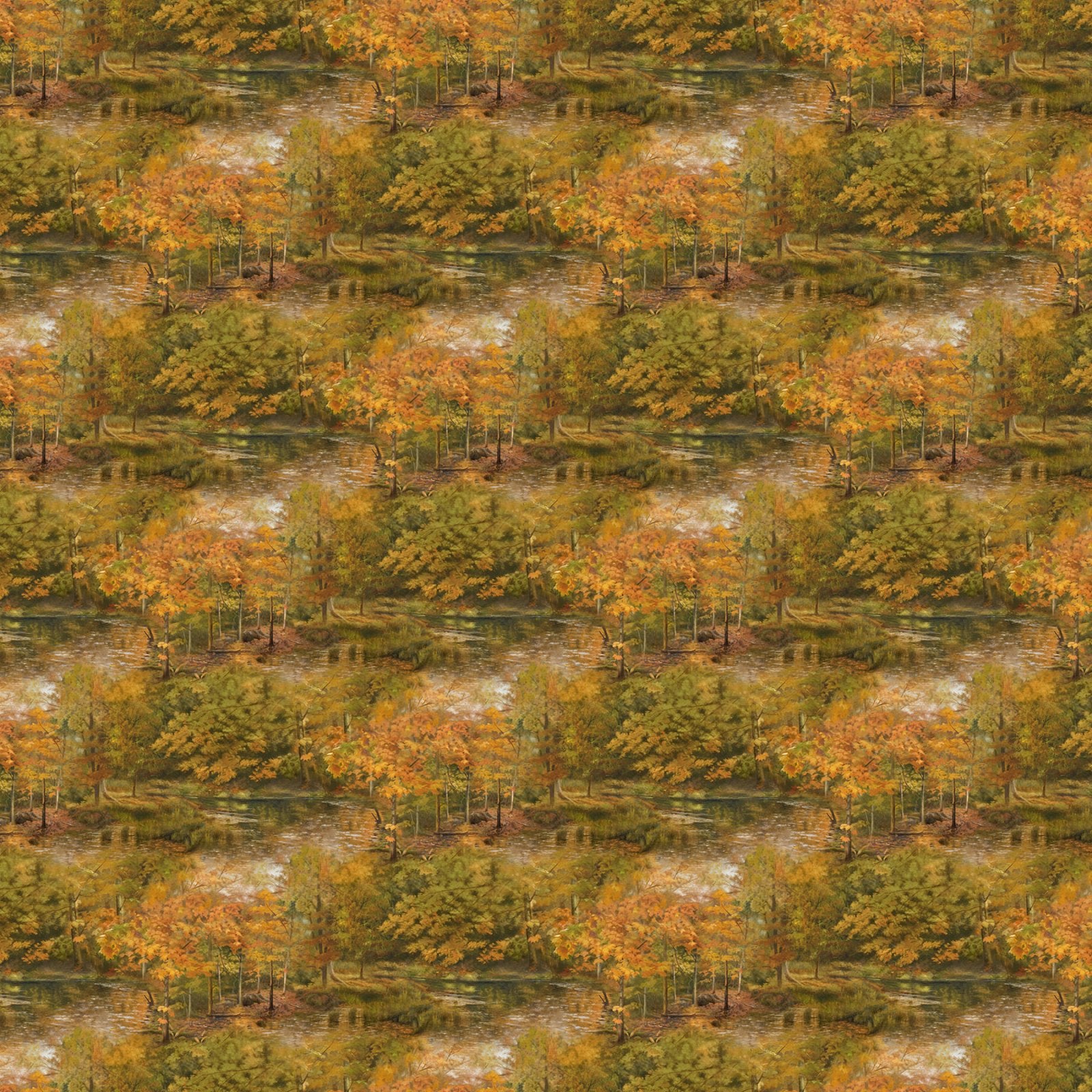 Naturescapes Wilderness DP27788-37 Rust Multi Trees