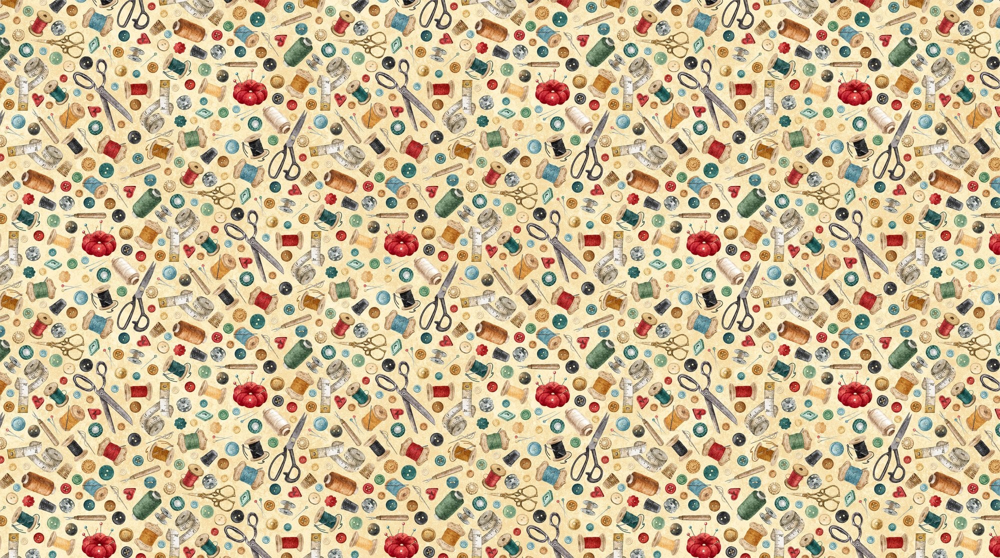 Stonehenge Stitchin' DP28344-12 Beige Multi Notions