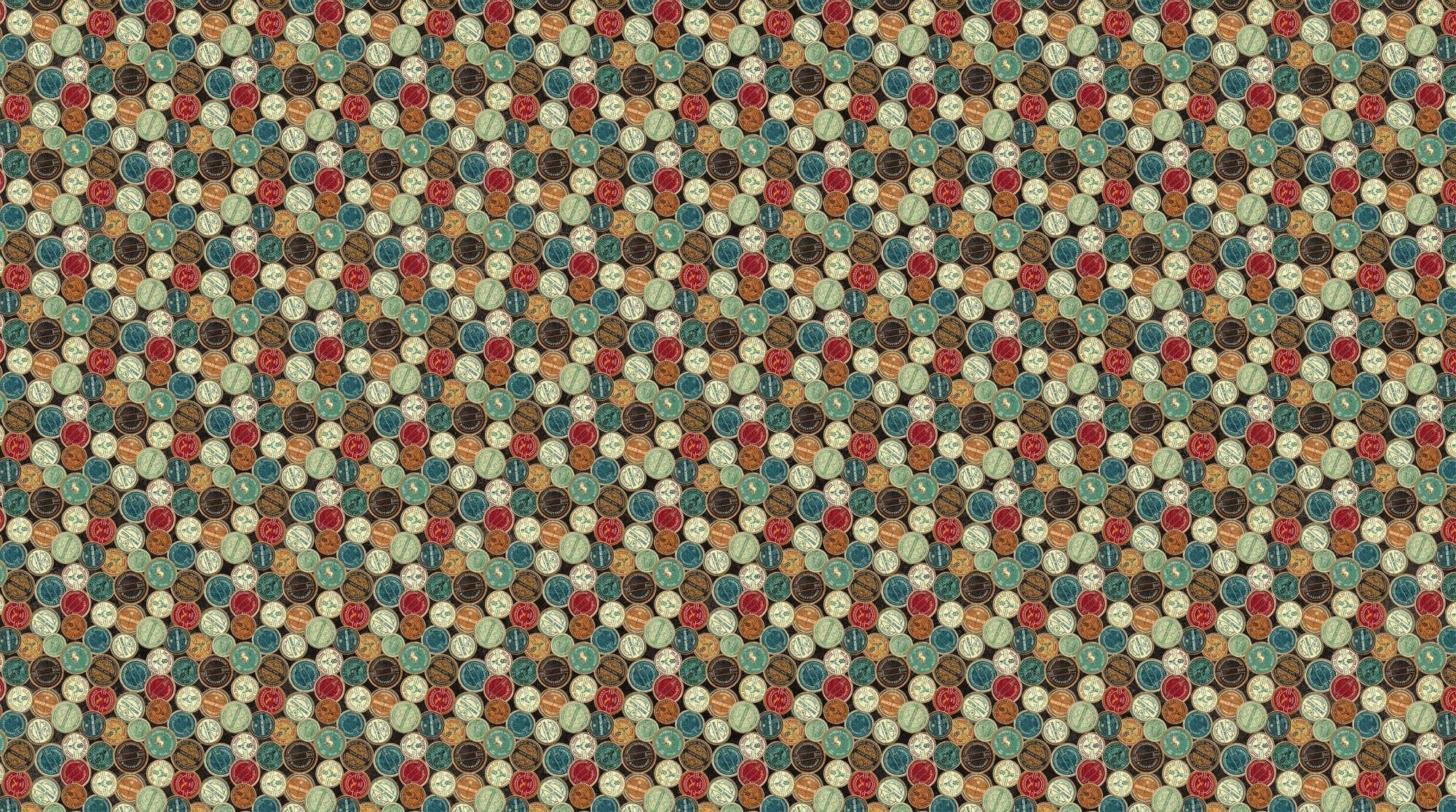 Stonehenge Stitchin' DP28346-99 Black Multi Labels