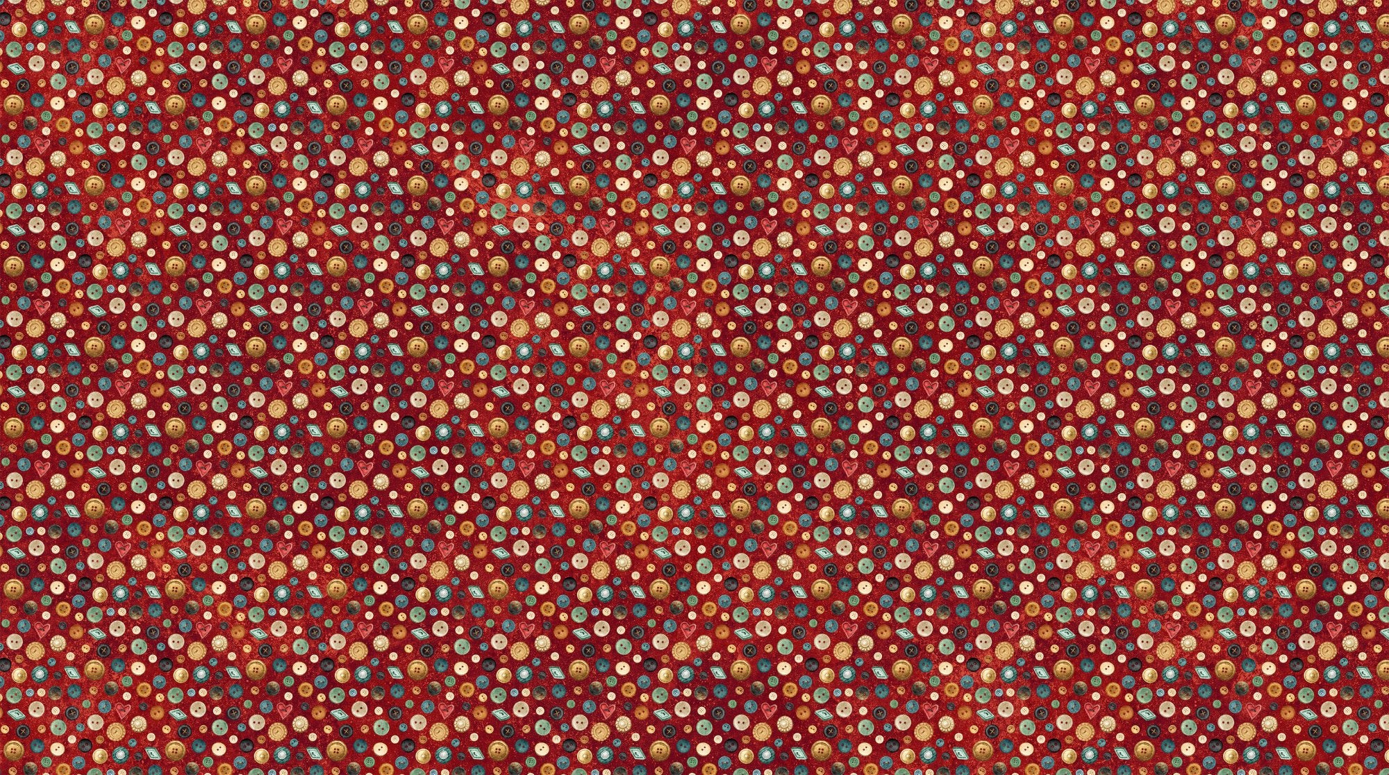 Stonehenge Stitchin' DP28347-24 Red Multi Buttons