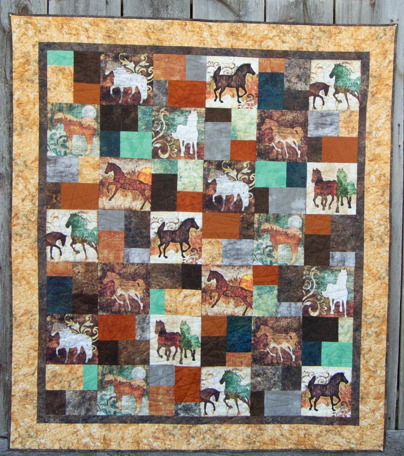 Unbridled Hodgepodge Size: 65" x 73"