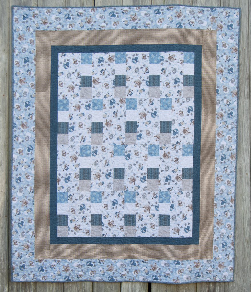 Side Path Snowman Finished Quilt Size: 59" x 72"