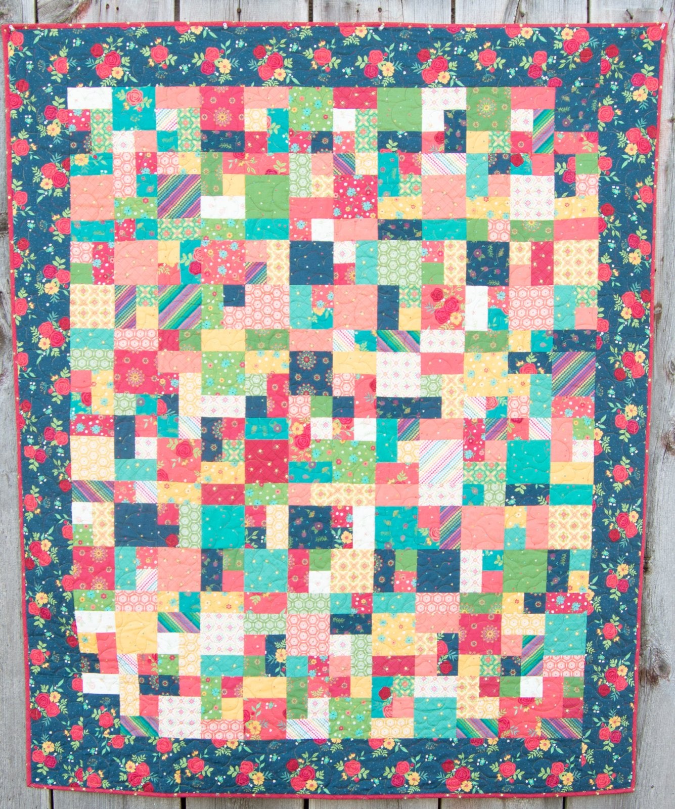 Scraptacular Market Street Finished Quilt Size: 59" x 71"