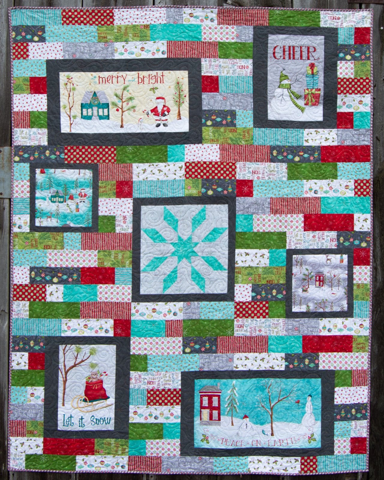 A Very Snowman Christmas Kit Finished Size: 63" x 81"