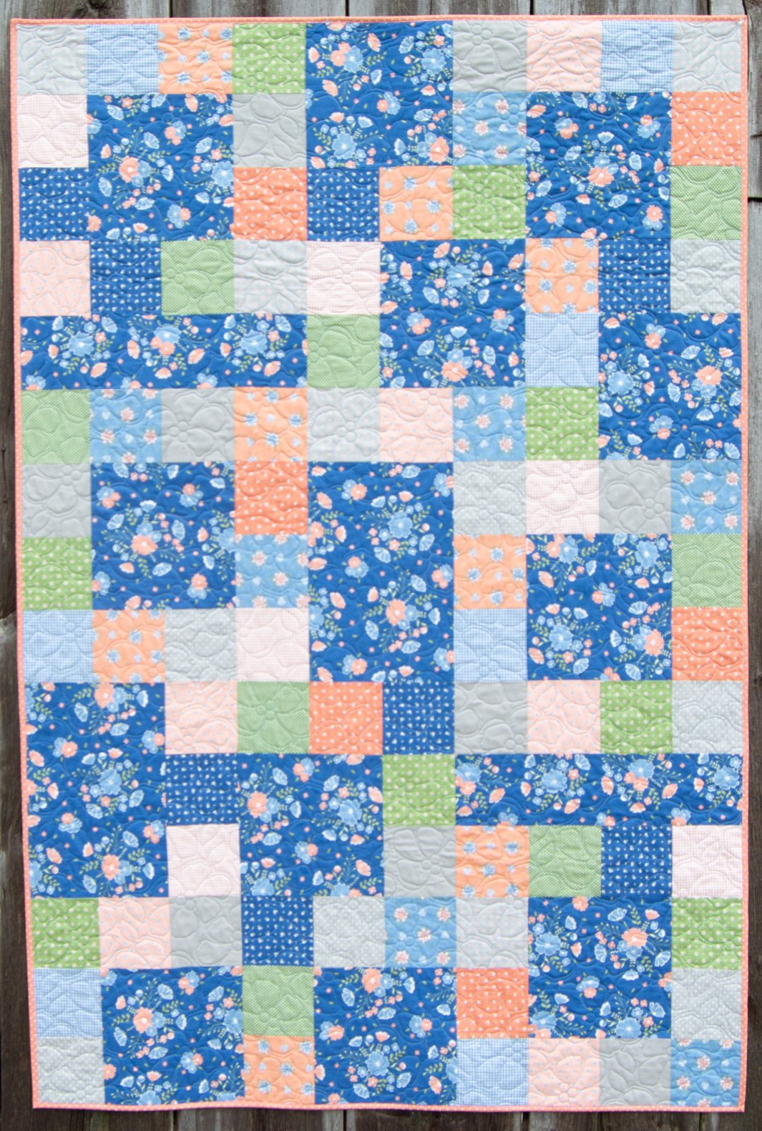 Peachy Day Kit Finished Size: 50" x 75"