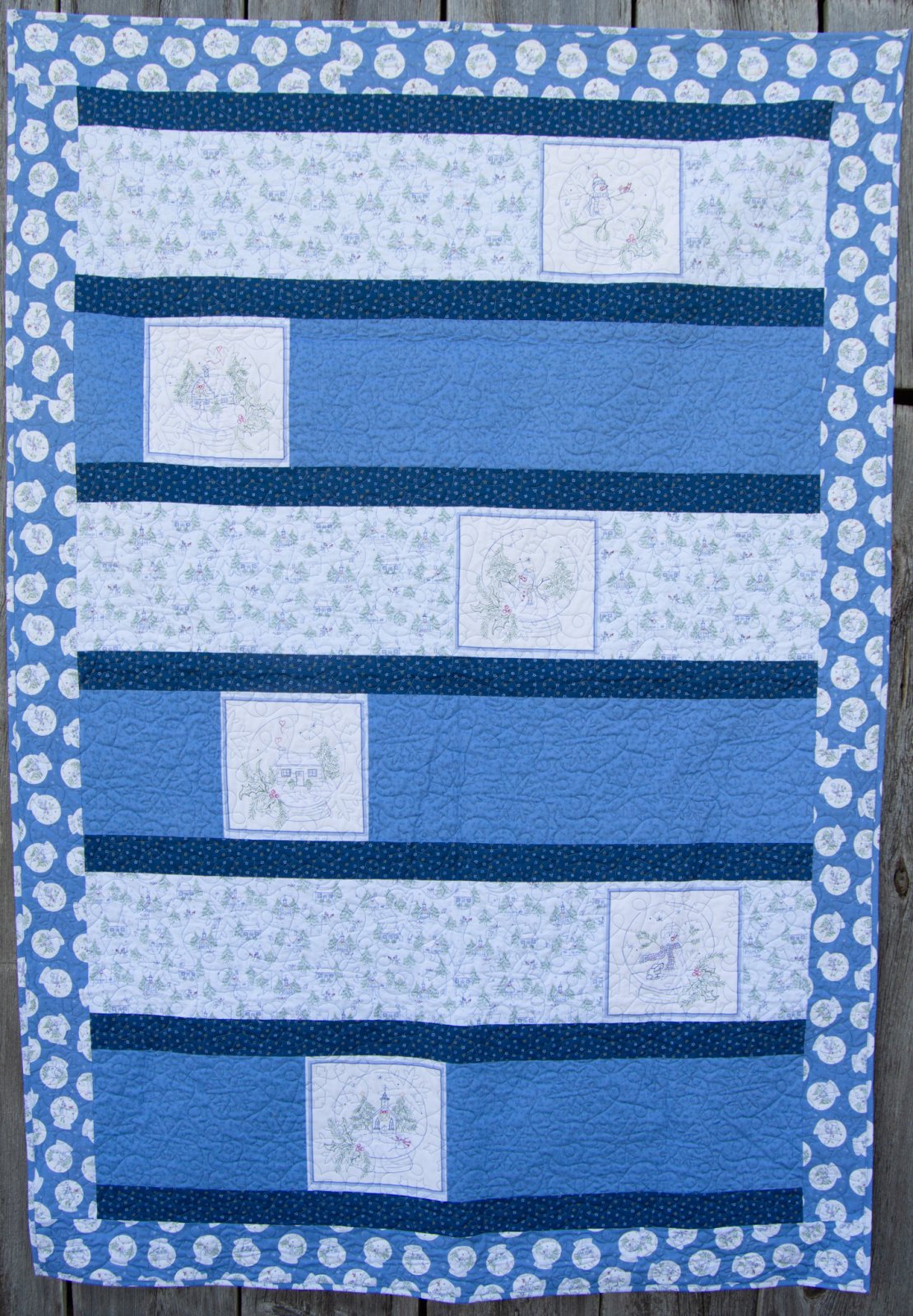 No Time to Waste Snowglobe Kit Size: 56" x 81"