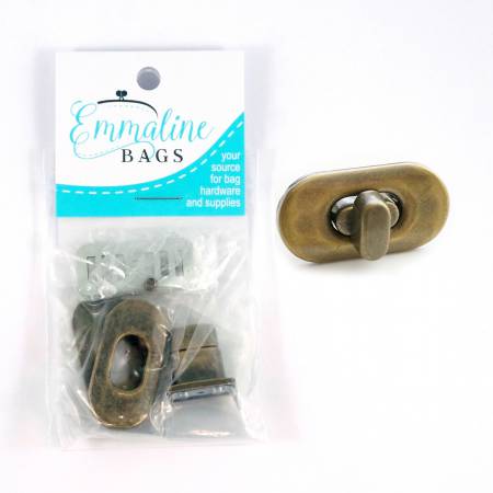 Turn Lock Antique Brass