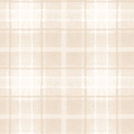 Snowtop Mountain Flannel F10896-E Cream Big Plaid Flannel