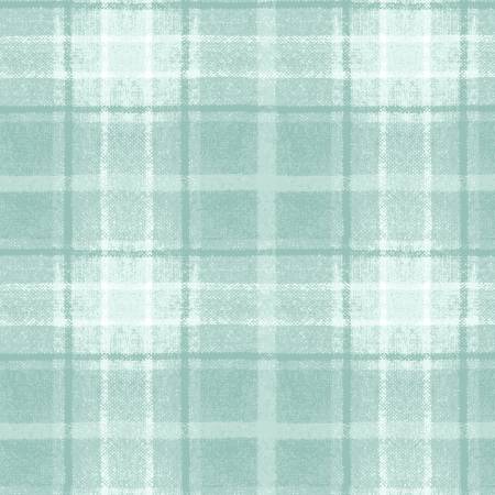 Snowtop Mountain Flannel F10896-Q Aqua Big Plaid Flannel