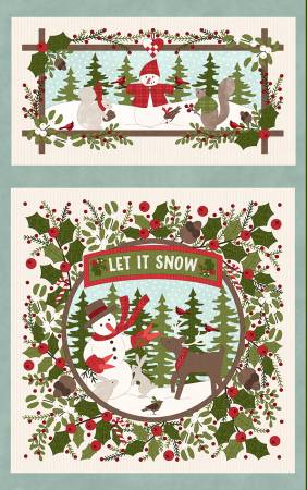 Snowtop Mountain Flannel F11160-E Cream Panel (27") Flannel