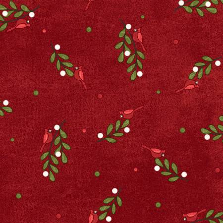Snowtop Mountain Flannel F11164-R Red Bunches Flannel