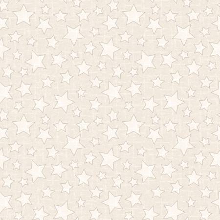 Snowtop Mountain Flannel F11165-E Cream Star Flannel
