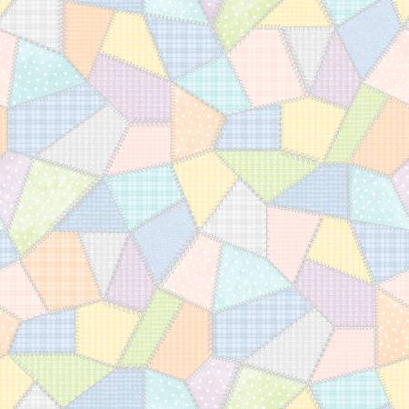 Patchwork Woolies F11310-Z2 Light Multi Patchwork Quilt Flannel