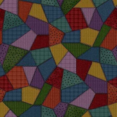 Patchwork Woolies F11310-Z Multi Patchwork Quilt Flannel
