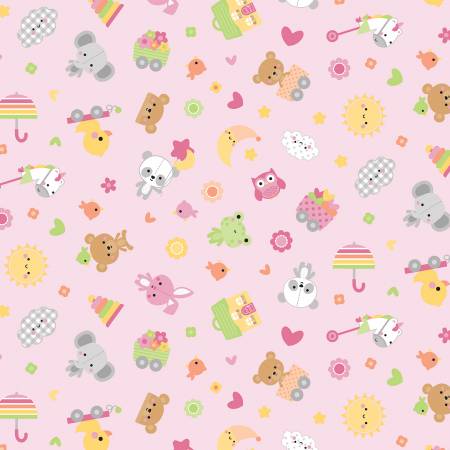 Flannel Bundle of Joy Toss Pink  F16780R-PINK