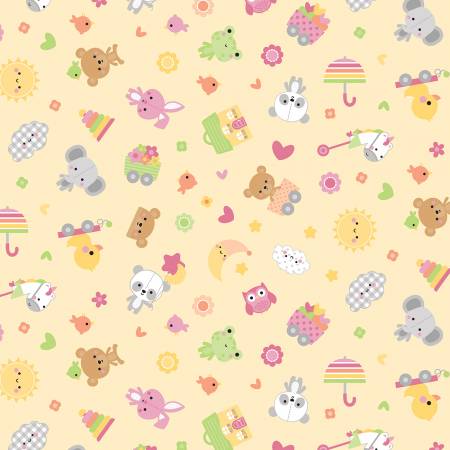 Flannel Bundle of Joy Toss Yellow  F16780R-YELLOW