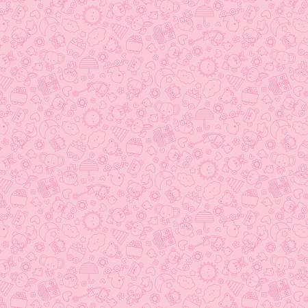 Flannel Bundle of Joy Tonal Pink  F16781R-PINK