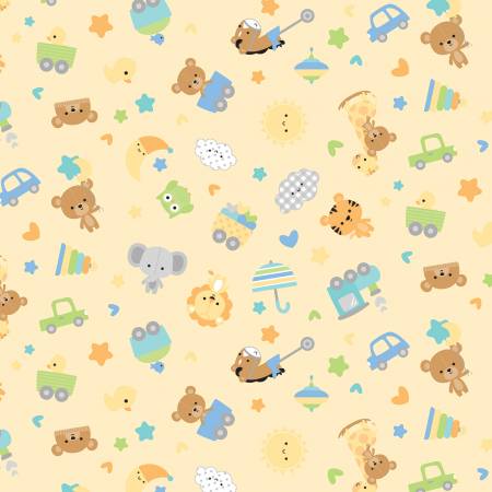 Flannel Special Delivery Toss Yellow  F16783R-YELLOW