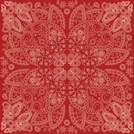 Designer Flannel  F17508-RED Cowboys Bandana Red