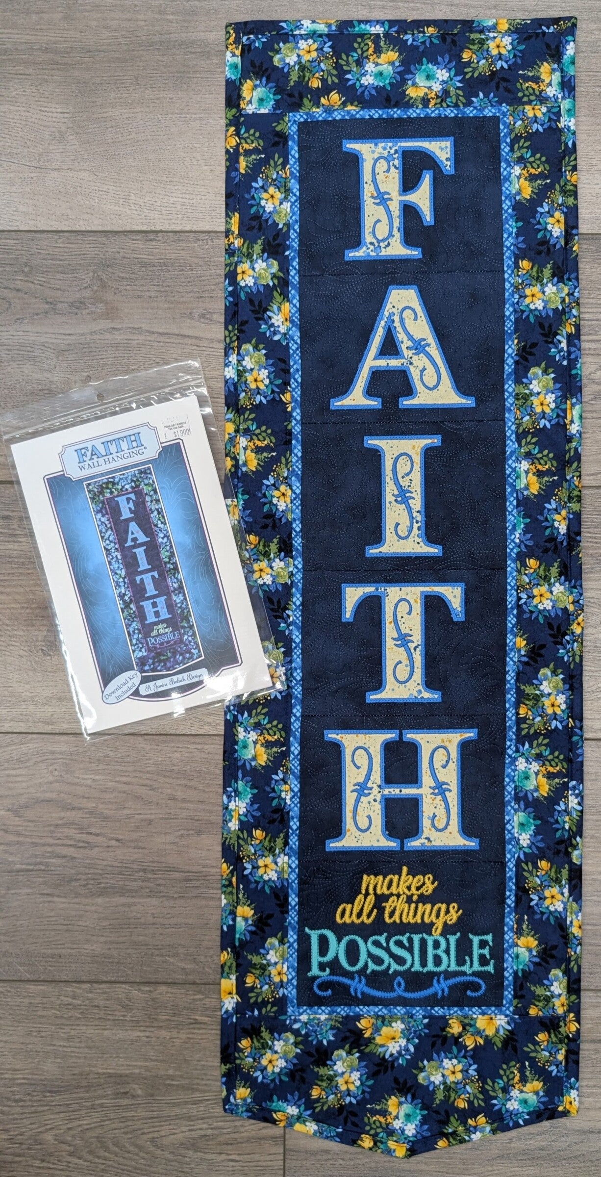 FAITH Wall Hanging Machine Embroidery