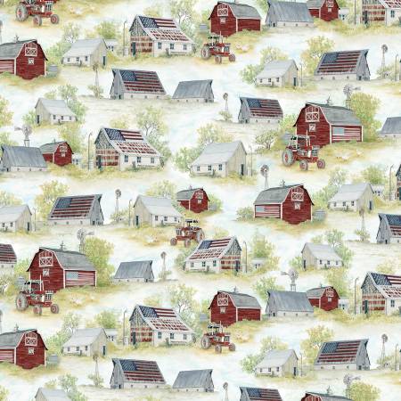 Farmhouse Americana Scenic Patriotic FAME05757-MU