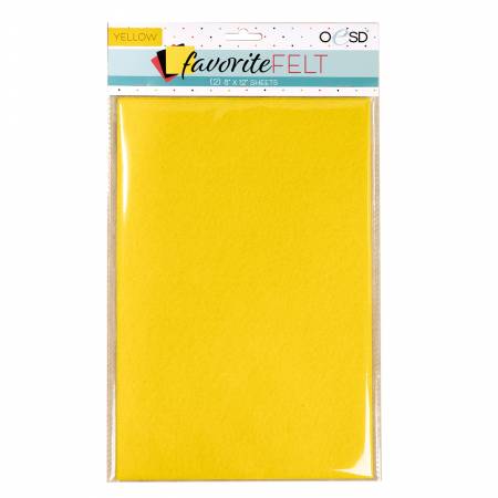 OESD Favorite Felt Yellow 2pk