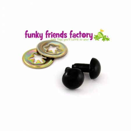 Toy Eyes Solid - 12mm (1/2") Black