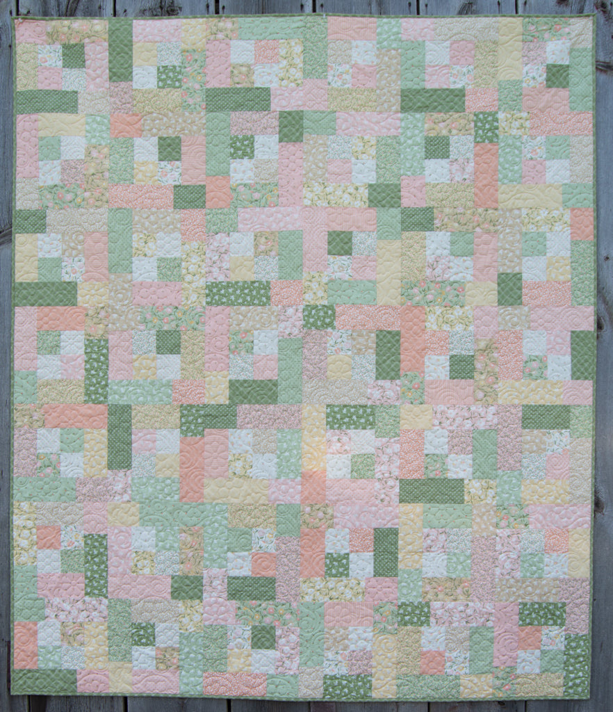 "Faded Blue Jeans" Flower Girl Finished Item Size; 70" x 82"