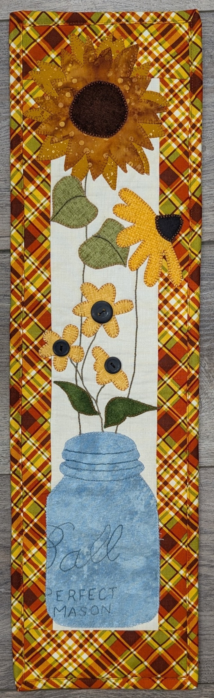 Fall Country Flowers Kit Finished Size: 6" x 22"