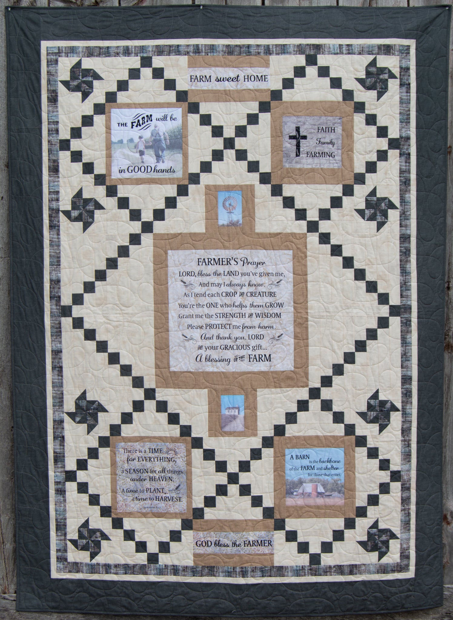Farmer's Prayer Kit Finished Size: 77" x 105"