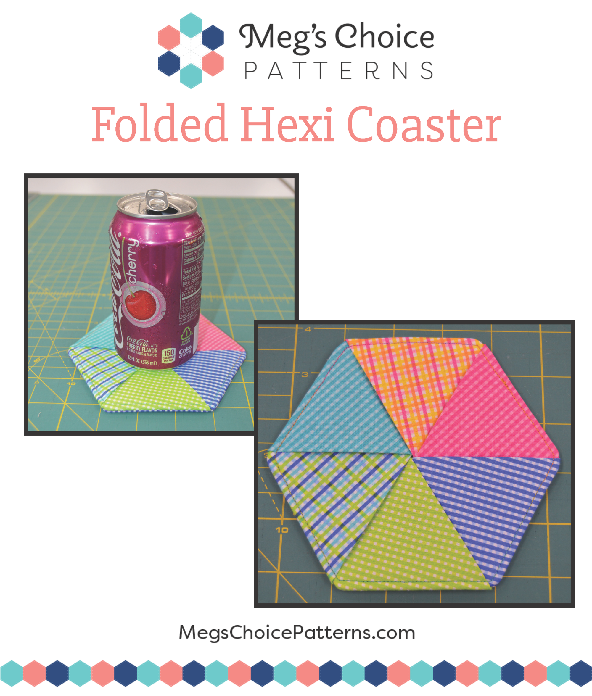 Folded Hexi Coaster Meg's Choice #MC085