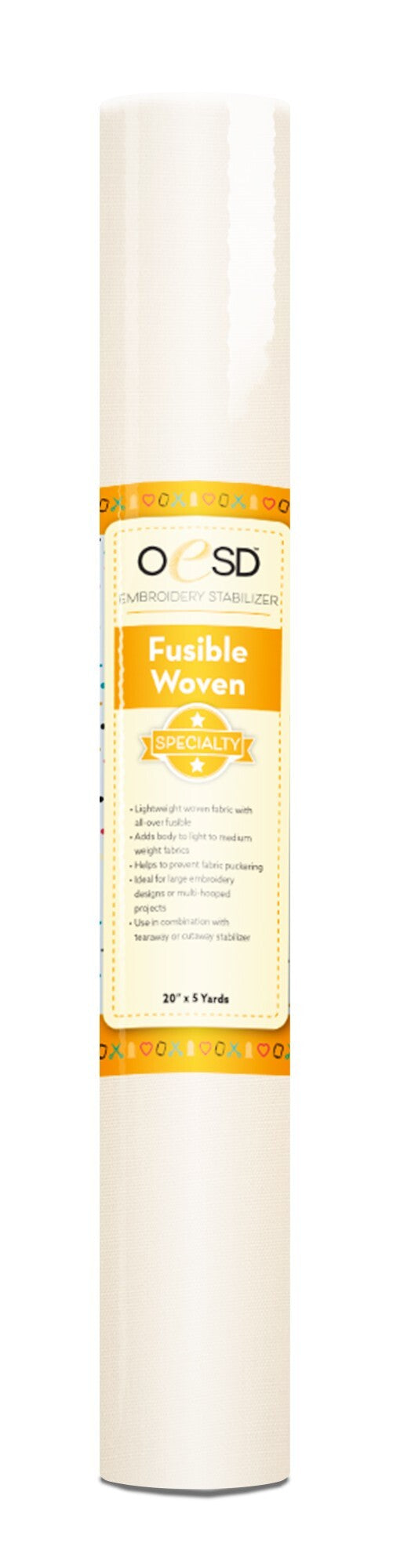 Fusible Woven - White - 20" x 5 yds