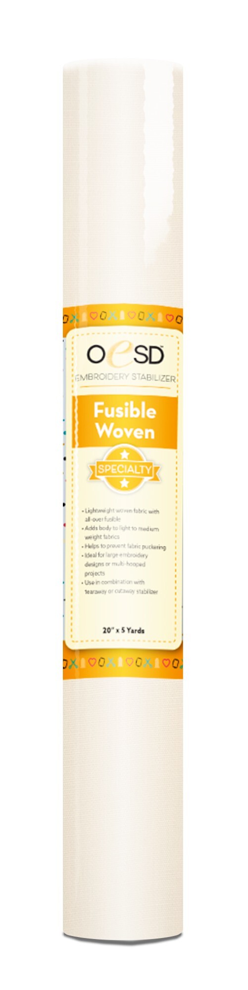 Fusible Woven - White - 20" x 5 yds