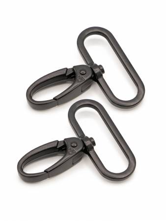 (2) Swivel Hooks 1 1/2"Black By Annie